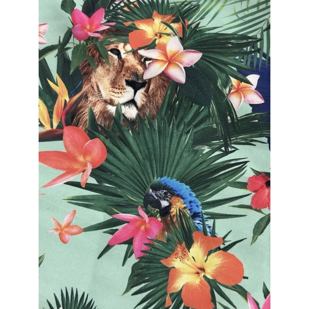LRG Lifted Research Group Men's Hybrid Board Shorts Large Multicolor Lion Floral